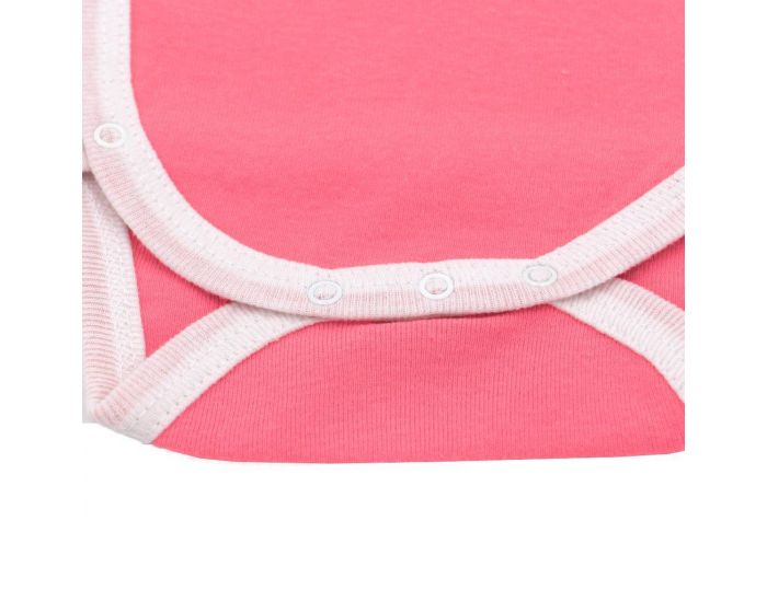  Body crois� Manches Courtes - 100% Coton Bio - Corail (3)