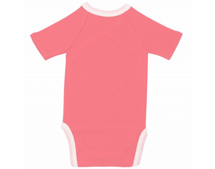  Body crois� Manches Courtes - 100% Coton Bio - Corail (10)