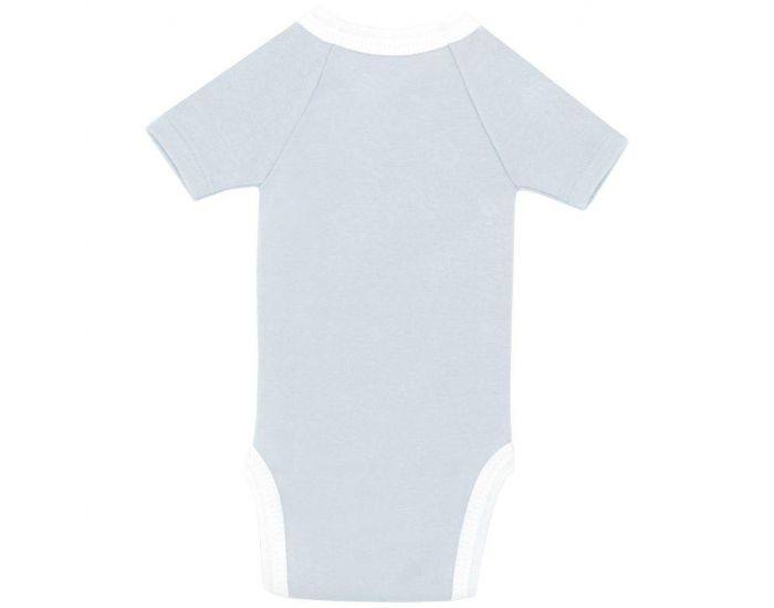  Body crois� Manches Courtes - 100% Coton Bio - Azur (1)