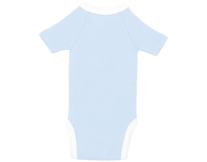  Body crois� Manches Courtes - 100% Coton Bio - Azur (10)