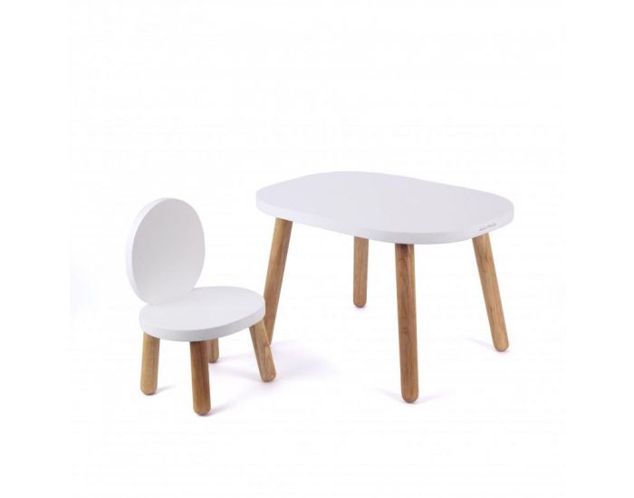 PIOUPIOU ET MERVEILLES Ma premi�re Chaise Ovaline - Lot De 2 - Blanc (4)