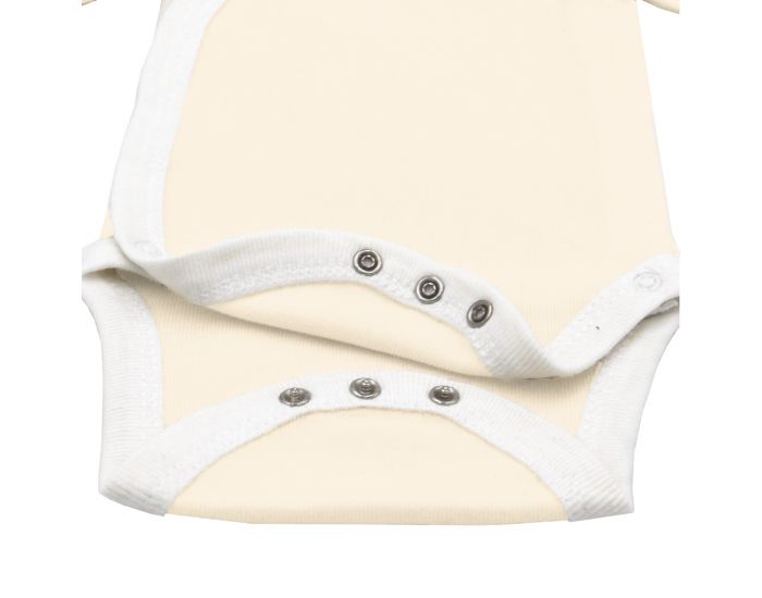  Body crois� Manches Courtes - 100% Coton Bio - Cr�me (2)