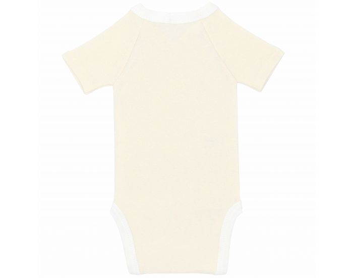  Body crois� Manches Courtes - 100% Coton Bio - Cr�me (10)