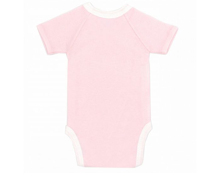  Body crois� Manches Courtes - 100% Coton Bio - Pivoine (1)