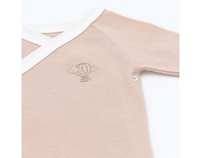  Body crois� Manches Courtes - 100% Coton Bio - Noisette (11)