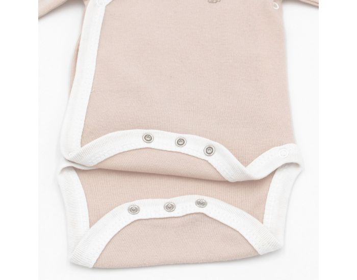  Body crois� Manches Courtes - 100% Coton Bio - Noisette (12)