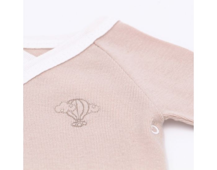  Body crois� Manches Courtes - 100% Coton Bio - Noisette (13)