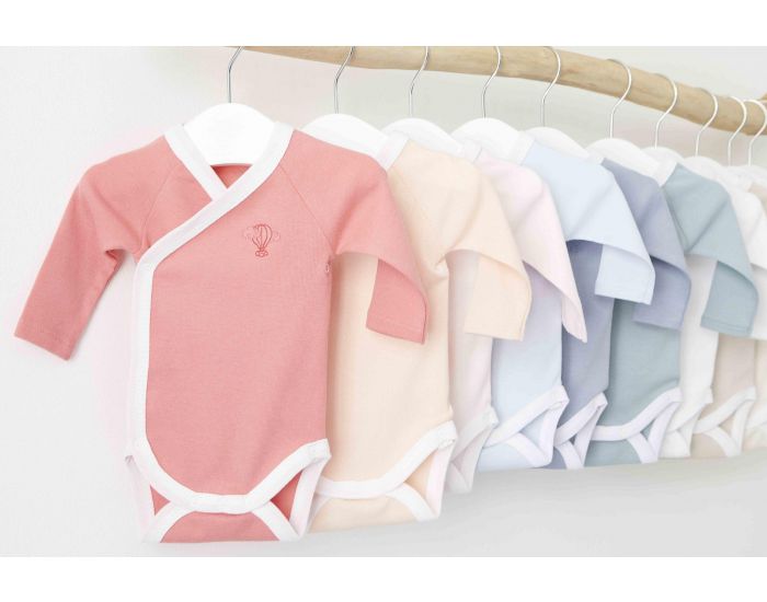  Body crois� Manches Courtes - 100% Coton Bio - Noisette (7)