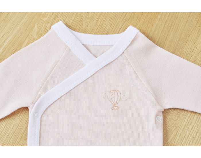  Body crois� Manches Courtes - 100% Coton Bio - Noisette (8)