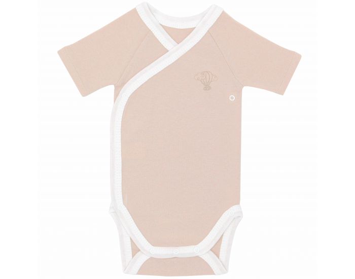  Body crois� Manches Courtes - 100% Coton Bio - Noisette (9)