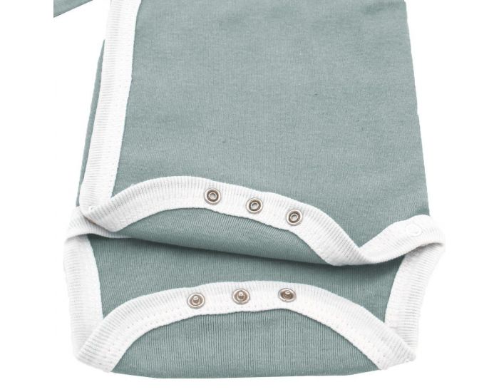  Body crois� Manches Courtes - 100% Coton Bio - For�t (2)