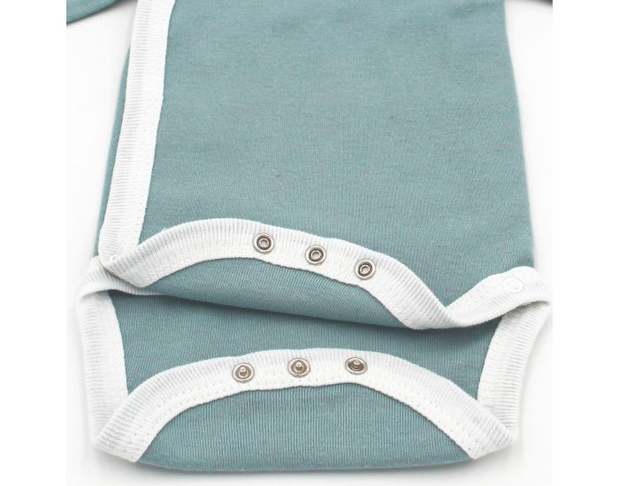  Body crois� Manches Courtes - 100% Coton Bio - For�t (11)