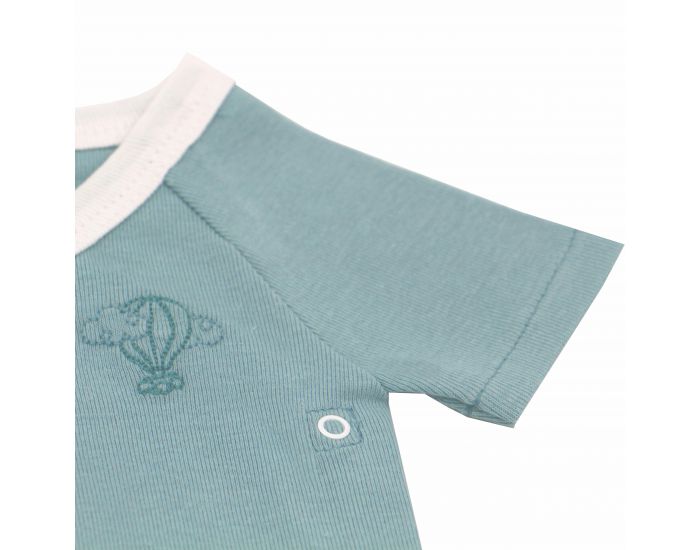  Body crois� Manches Courtes - 100% Coton Bio - For�t (12)