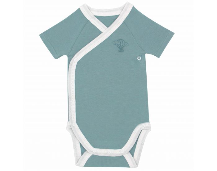  Body crois� Manches Courtes - 100% Coton Bio - For�t (10)