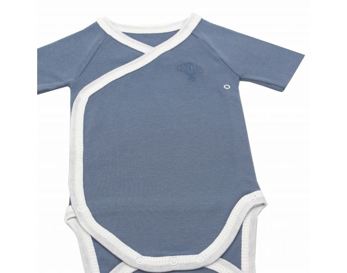  Body crois� Manches Courtes - 100% Coton Bio Oc�an (11)