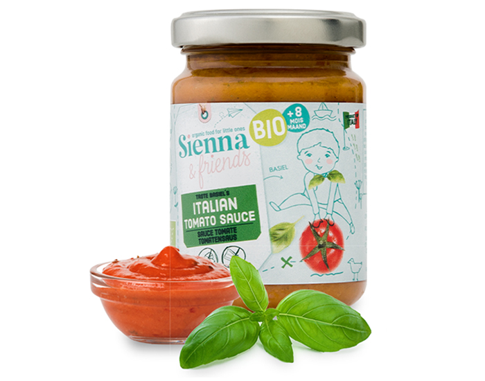 SIENNA AND FRIENDS Ma Premire Sauce Tomate Italienne - 130 g - Ds 8 mois (1)