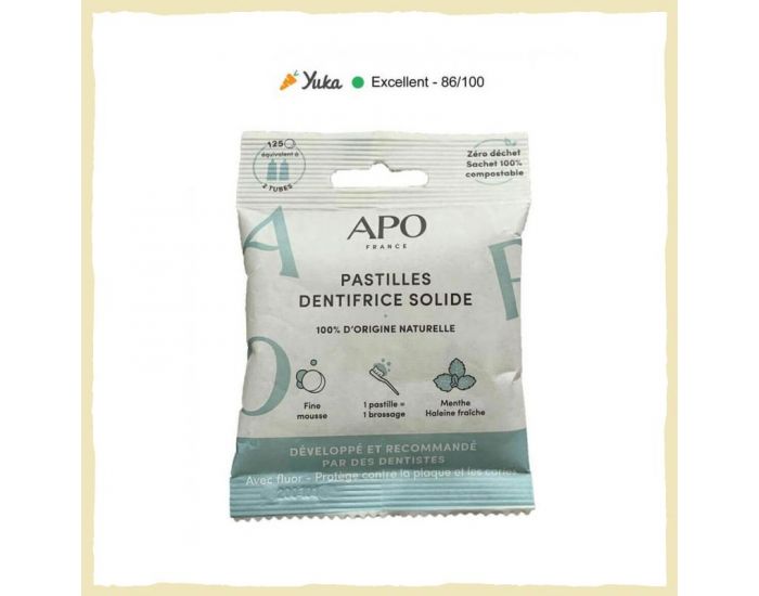 APO Dentifrice Solide - Menthe - 125 pastilles (1)