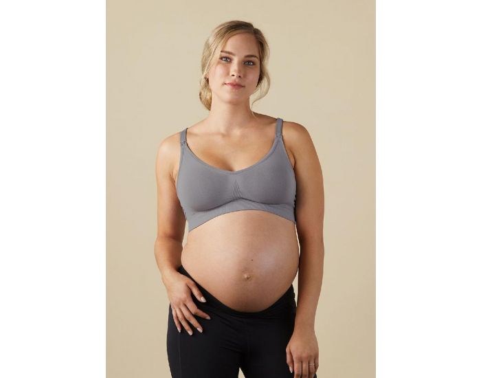 BRAVADO DESIGNS Soutien Gorge d'Allaitement Modle Body Silk Seamless - Gris Argent (1)
