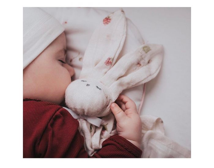 SEVIRA KIDS Doudou Plat en l_Lange Bambou - Lapin City Boy (2)