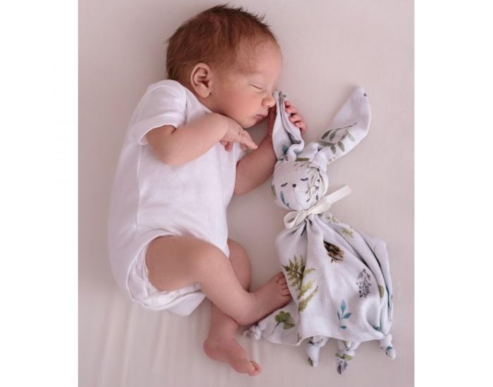 SEVIRA KIDS Doudou Plat en Lange Bambou - Lapin Papillon (1)