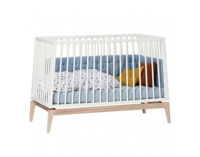 LEANDER Lit B�b� Luna Blanc/Ch�ne  60 x 120 cm (11)
