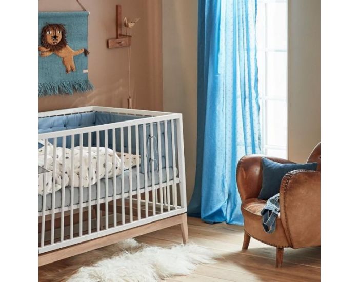 LEANDER Lit B�b� Luna Blanc/Ch�ne  60 x 120 cm (17)