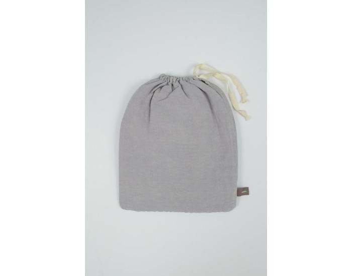 KADOLIS Drap Housse Lin Et Coton Bio Adulte - Gris (2)