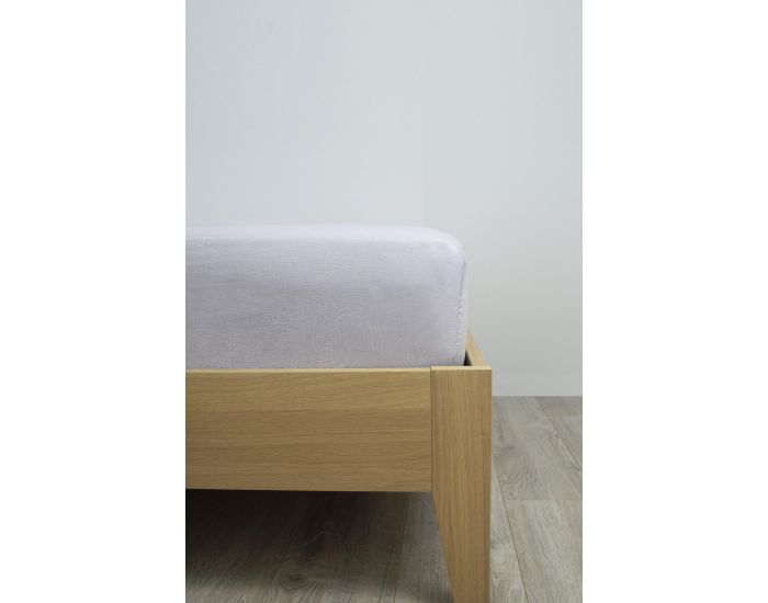 KADOLIS Drap Housse Lin Et Coton Bio Enfant - Gris (6)