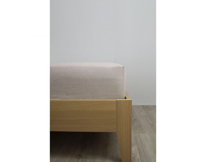 KADOLIS Drap Housse Lin Et Coton Bio Enfant - Caf� (7)