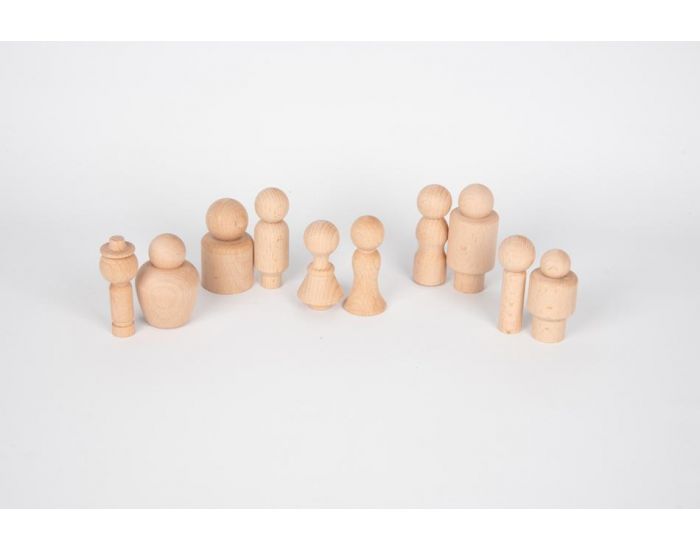TICKIT Set De 10 Figurines En Bois - Ds 18 Mois (2)