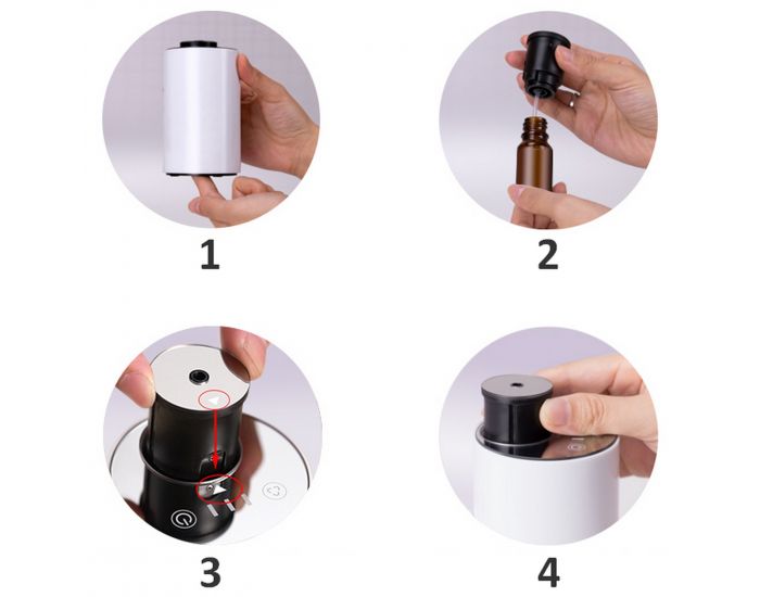 ZEN'AR�ME Diffuseur d'Huiles Essentielles par N�bulisation Sans Fil Movisia (5)