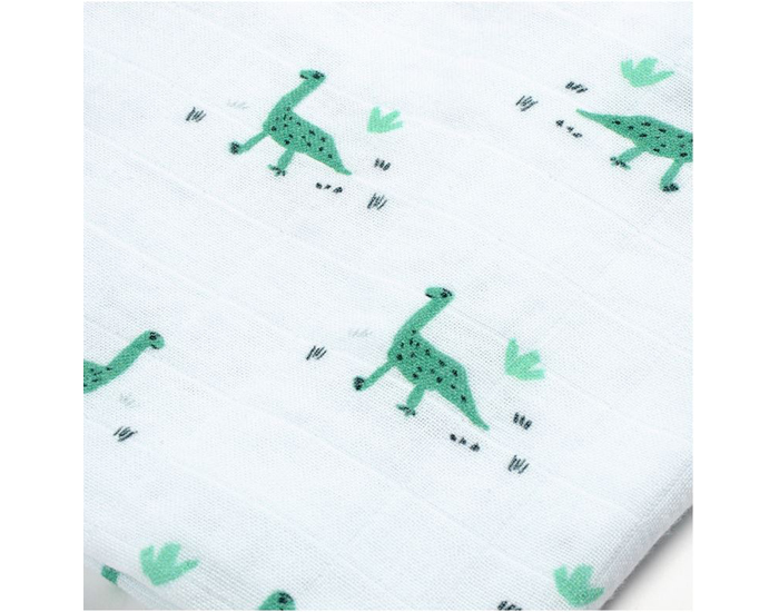 BEABA Langes en Coton bio - Boite de 3 - 70 x 70 cm Jurassique (1)