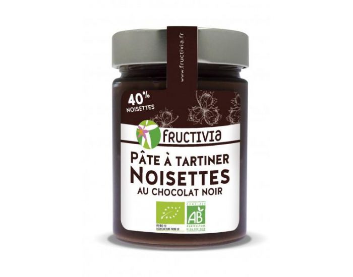 FRUCTIVIA Pte  Tartiner Noisettes Chocolat Noir Bio - 300 g (1)