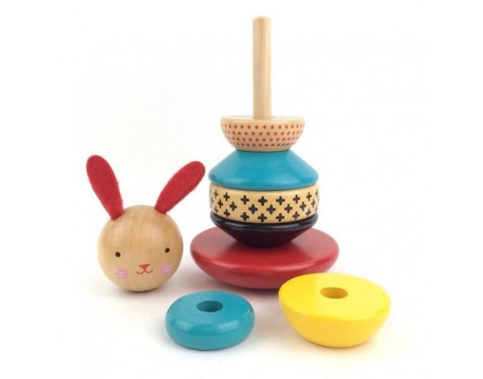 PETIT COLLAGE Jouet Lapin � Empiler en Bois - D�s 12 mois  (1)