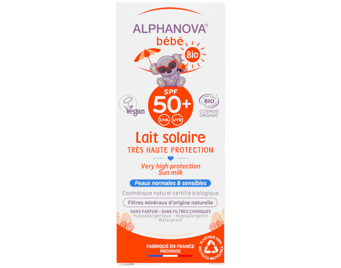 ALPHANOVA Bébé Lait Solaire Bio Très Haute Protection - SPF 50 - 50 ml (1)