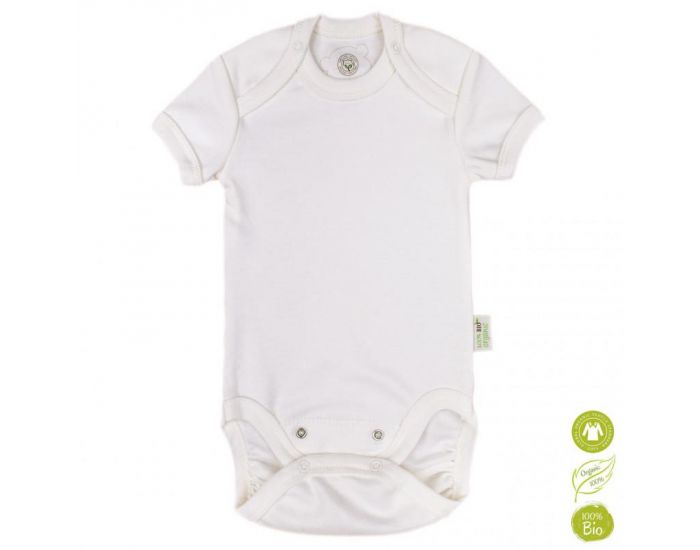 BIOBABY Body Manches Courtes En Coton Bio - Blanc  (1)