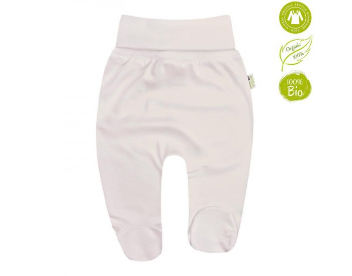 BIOBABY Pantalon Bb Coton Bio Sans Couture - Blanc (1)