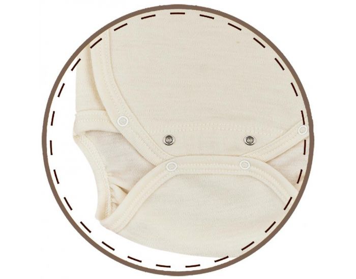 BIOBABY Body Pans Croiss - 100% Laine Mrinos - Blanc 1  3 mois Taille 56 (1)