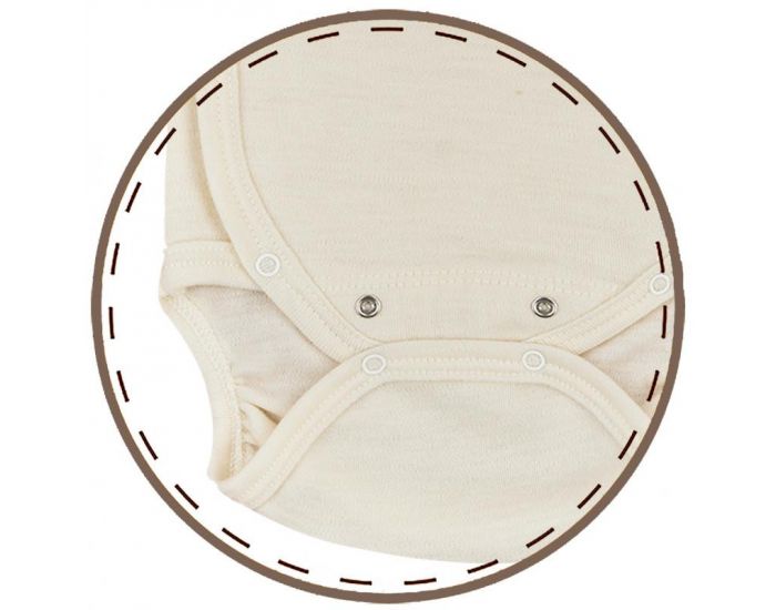 BIOBABY Body Pans Crois�s - 100% Laine M�rinos - Blanc (1)