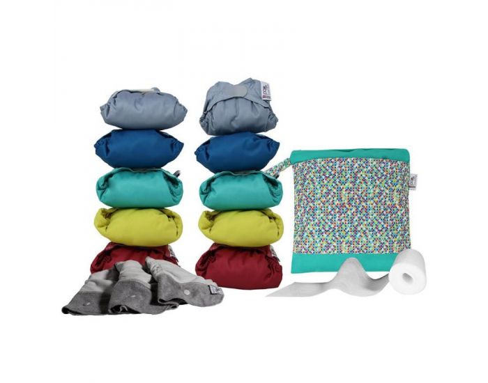 CLOSE PARENT Box de 10 Couches Lavables Pop'in TE1/TE2- Unies (1)