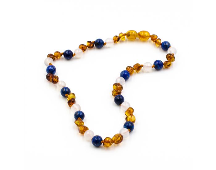 123 AMBRE Pack Collier + Bracelet d'Ambre B�b�, Lapis Lazuli et Agate (1)