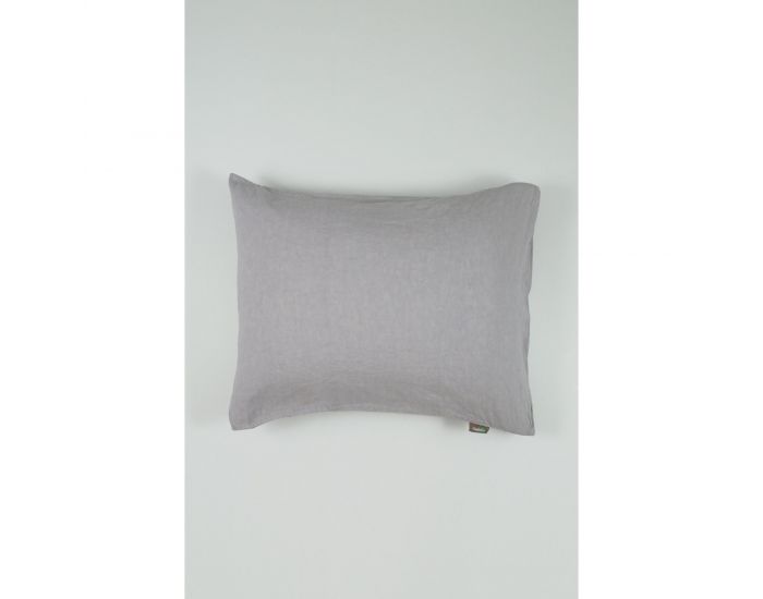KADOLIS Taie D'Oreiller Lin Et Coton Bio - Gris (9)