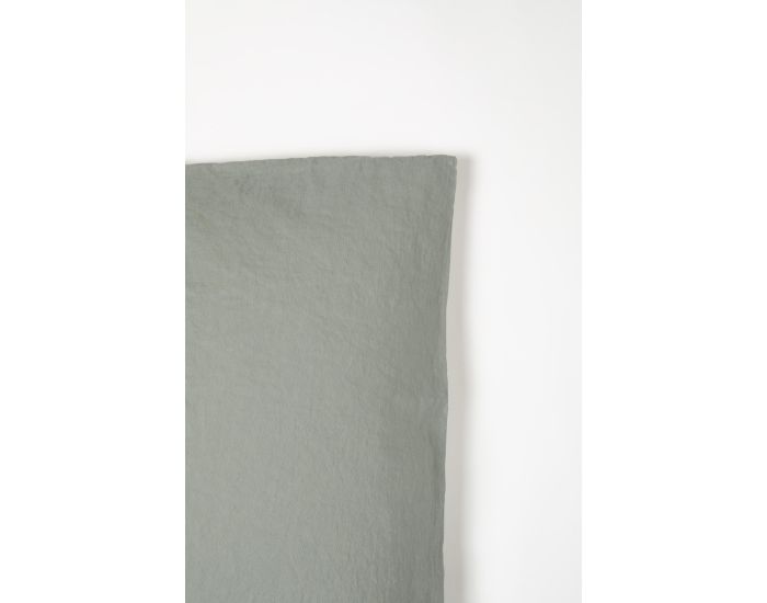 KADOLIS Taie D'Oreiller Lin Et Coton Bio - Vert Aqua (2)