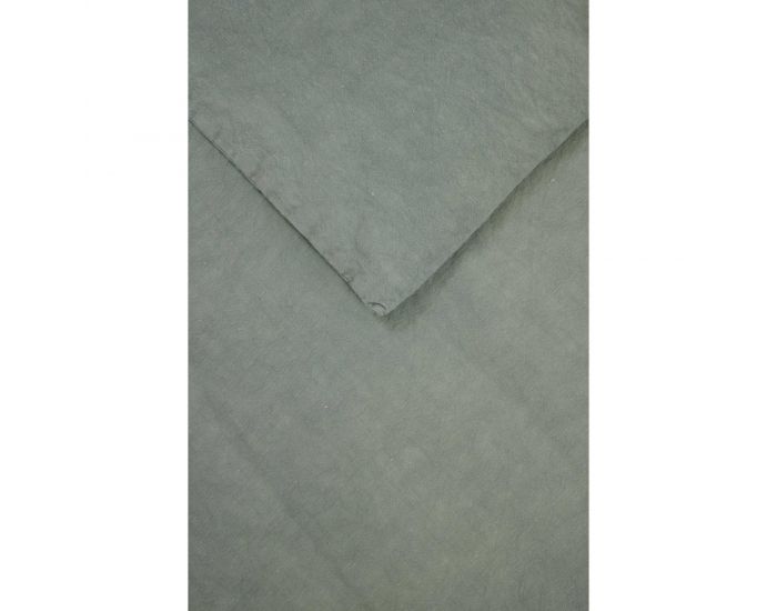 KADOLIS Taie D'Oreiller Lin Et Coton Bio - Vert Aqua (11)