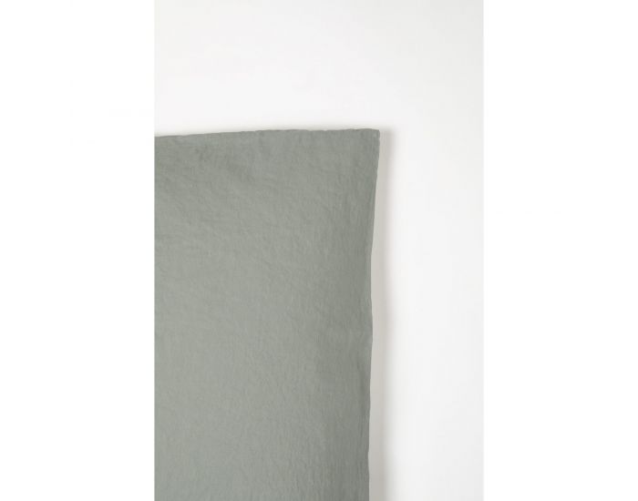 KADOLIS Taie D'Oreiller Lin Et Coton Bio - Vert Aqua (9)