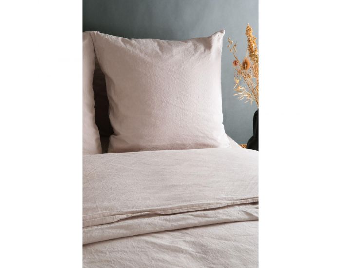 KADOLIS Taie D'Oreiller Lin Et Coton Bio - Caf� (13)