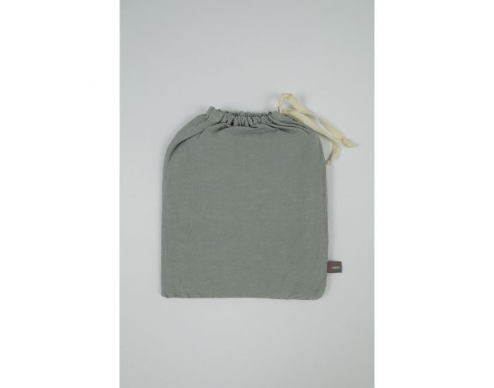 KADOLIS Drap Plat Adulte En Lin Et Coton Bio - Vert Aqua (10)