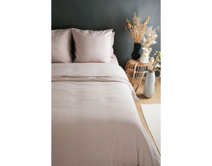 KADOLIS Drap Plat Adulte En Lin Et Coton Bio - Caf� (12)