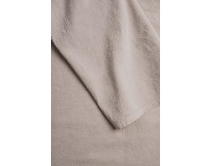 KADOLIS Drap Plat Adulte En Lin Et Coton Bio - Caf� (8)
