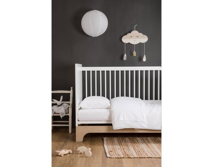 KADOLIS Drap Plat B�b� En Lin Et Coton Bio - 120x180 cm (6)